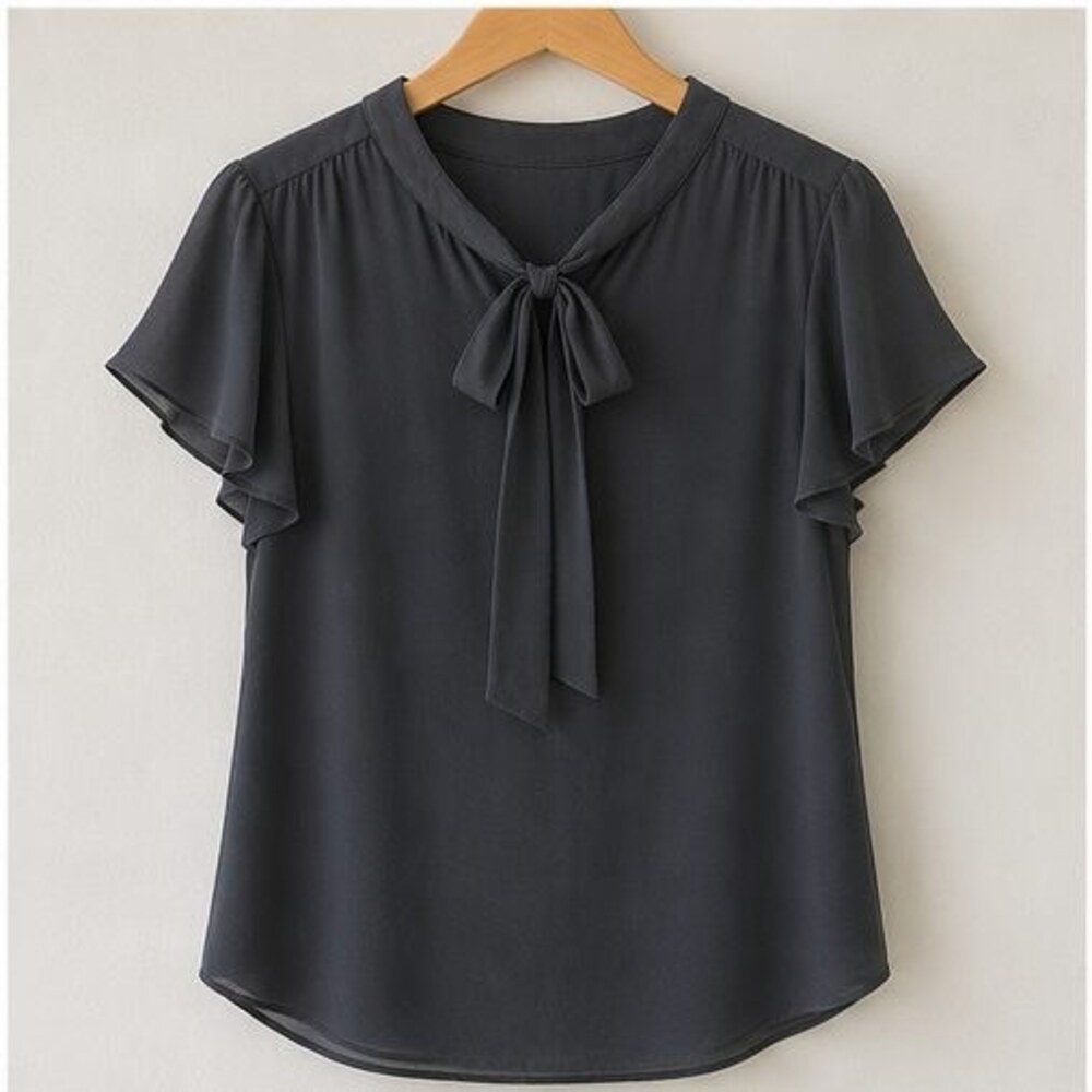 Charcoal Peplum Top